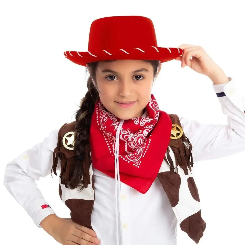 Accessoire de Cowboy chapeau de Cowboy Performance Costume de Cosplay chapeau de princesse en feutre accessoire habillage réglable chapeau de fête d'enterrement de vie de jeune fille femmes