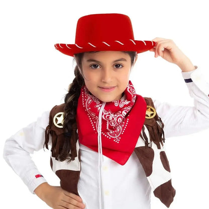 Accessoire de Cowboy chapeau de Cowboy Performance Costume de Cosplay chapeau de princesse en feutre accessoire habillage réglable chapeau de fête d'enterrement de vie de jeune fille femmes