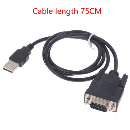 Adaptateur convertisseur USB RS232 vers DB 9 broches mâle, compatible avec Windows 7, 8 et 10 Pro, compatible avec divers périphériques série, câble de 75 cm