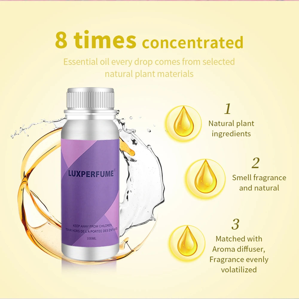 Diffuseur d'huiles essentielles 100 ml, Collection hôtel, Huile aromatique, Désodorisant pour voiture, Parfum, Humidificateur pour la maison et le bureau