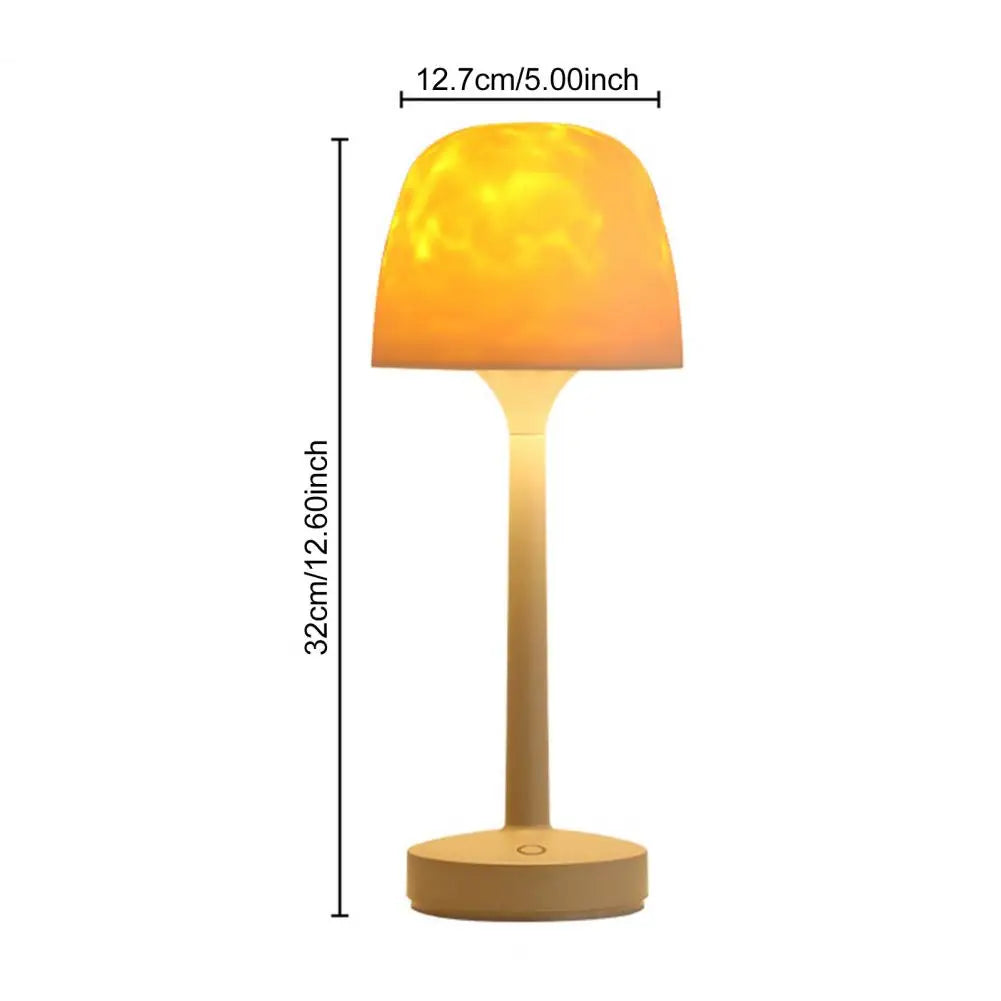 LED Night Light with Remote Control Dimmable Rechargeable LED Lamp 16 Colors Water Ripple Ambient Night Light Bedside Lamp