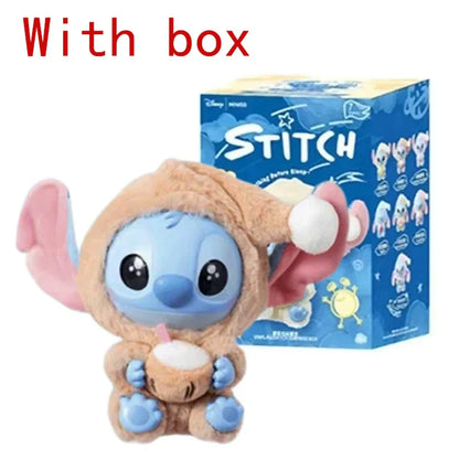 Stitchou Eat Something Before Sleep Series Blind Box Plush Vinyl Toys Cute Doll Replica Mystery Box Bag Pendant Decor Gift