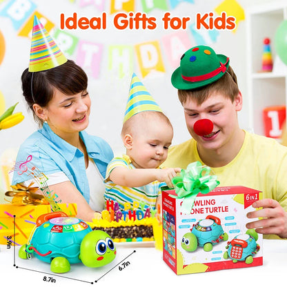 Jouets pour bébés de 6 à 18 mois : musique, tortue rampante, son lumineux, musique, jouet pour filles et garçons, jouets éducatifs pour l'apprentissage précoce, cadeaux pour nourrissons et tout-petits