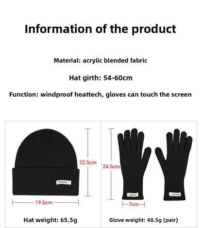 Ensemble chapeau, écharpe et gants en laine tricotée de couleur unie-ensemble de noël chaud du nouvel an rouge en faux cachemire automne/hiver