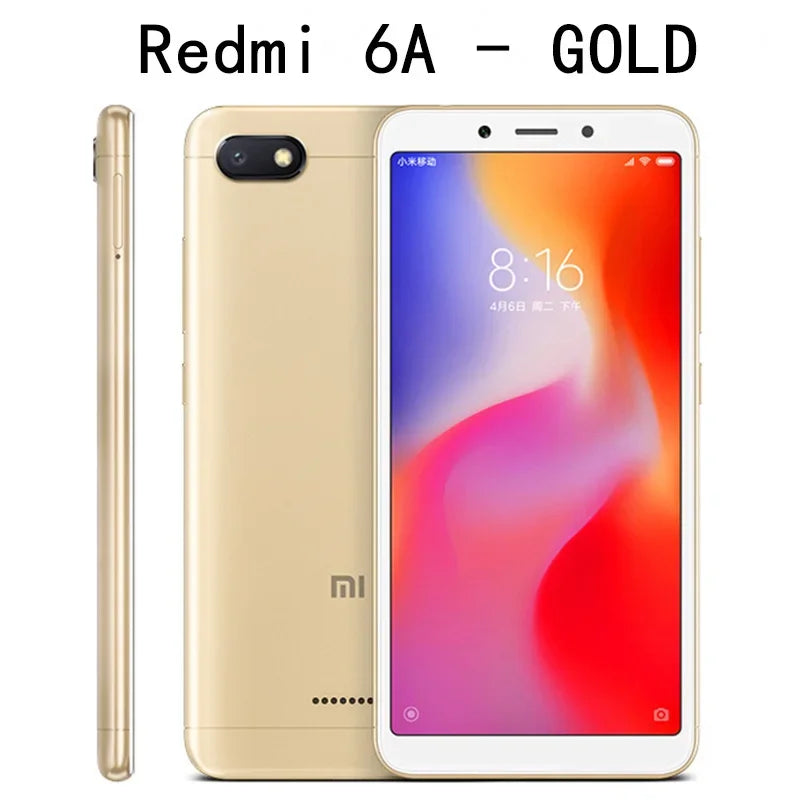 Original Xiaomi Redmi 6 4GB 64GB 13000mAh 6.6 inch celular googleplay Fingerprint Octa-core Global Rom 4G Smartphone