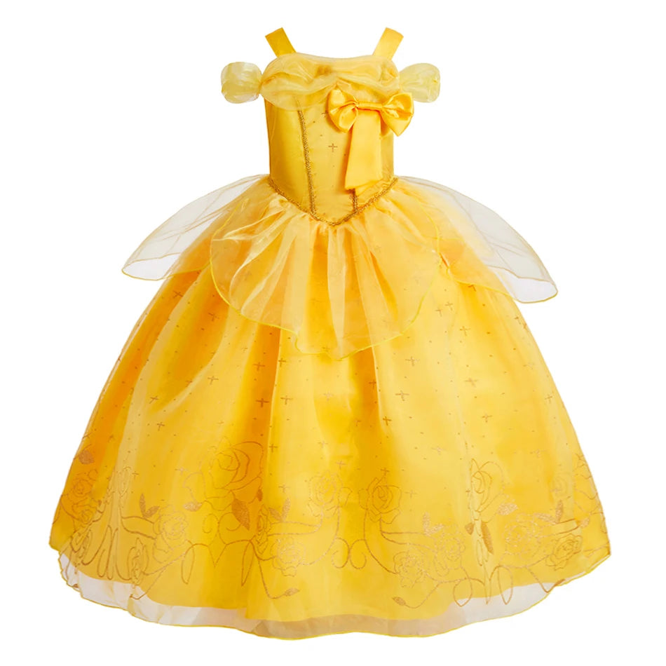 Robe de princesse pour filles, robe d'anniversaire à volants pour enfants, robe de Noël pour enfants,  spectacle, robes de cosplay fantaisie