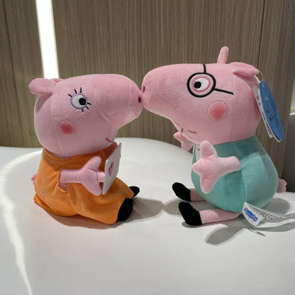 30CM Peppa Pig Toys Kawaii Piggy George Piggy Daddy Piggy Mummy Cartoon Dolls Children's Room Decoration Cushions Pillows Gifts