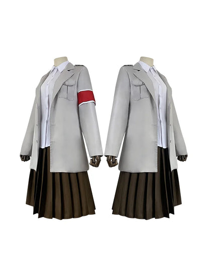Anime Attack on Titan Jacket Eldian Cosplay Costume Warrior Unit Pieck Jacket Shingeki No Kyojin Eldian Dress Marley Military