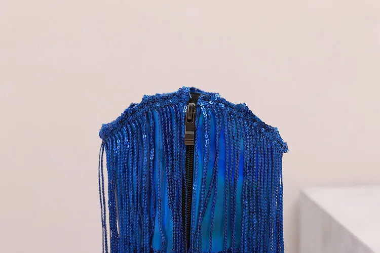 Bottes western à sequins et pompons, noires et argentées, courtes, en peluche, automne/hiver, talon de 6,5 cm, style bohème, hauteur genou, pointures 36 a 46.