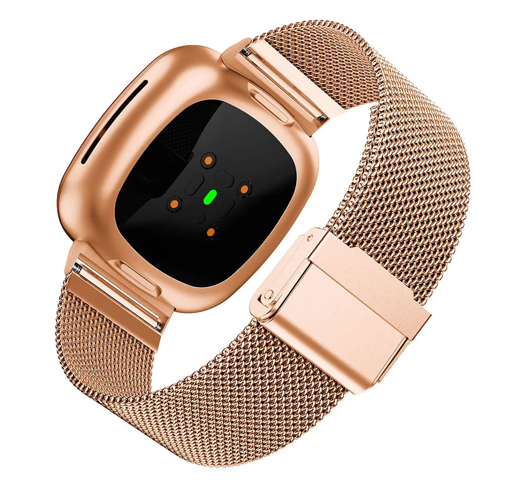 Milan Stainless Steel Watch Strap For Fitbit Sense Versa 4 3 Wristband Bracelet Metal SmartWatch Band Fitbit Versa4 Versa3