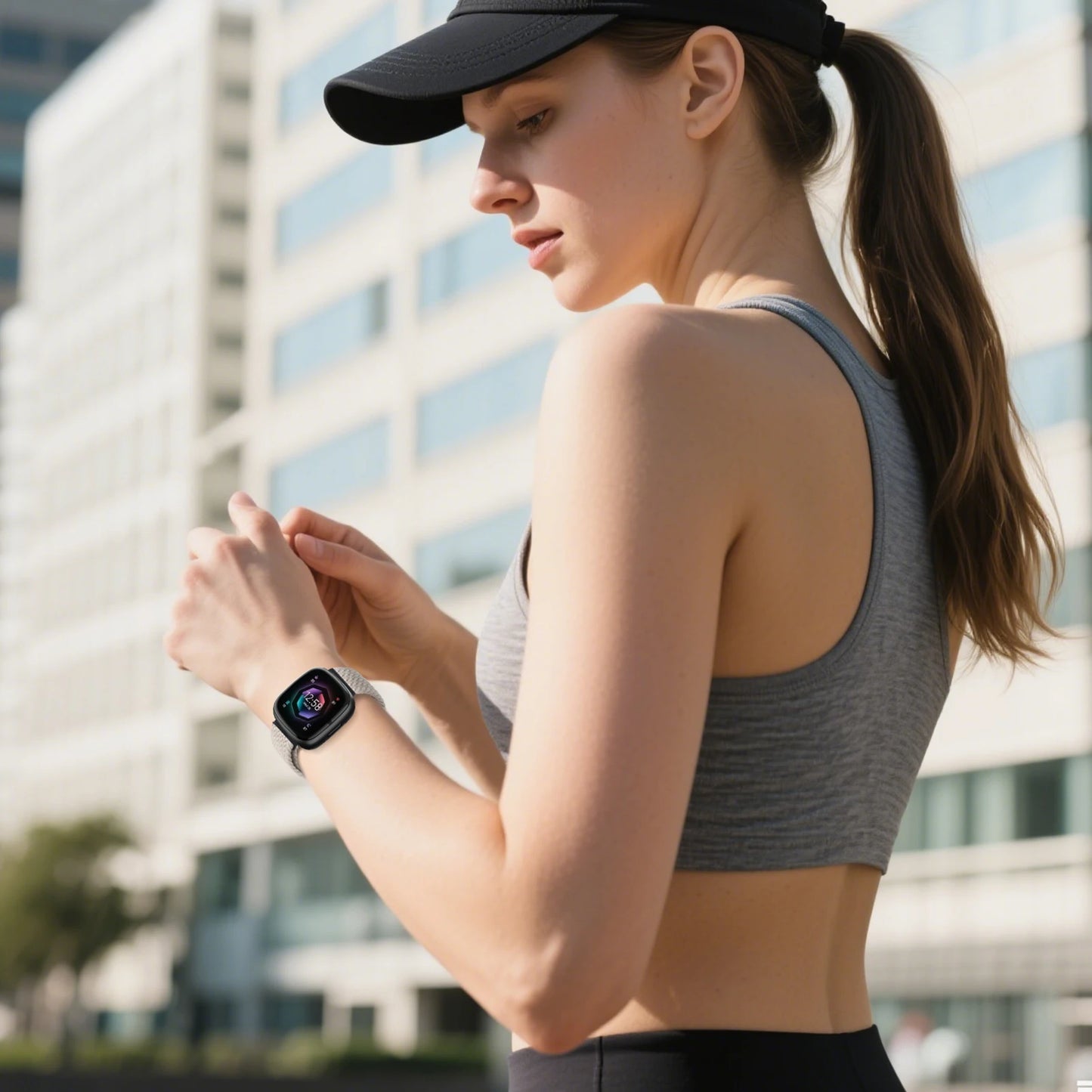 Braided Parachute band for Fitbit Versa 4 3 Sense 2 Strap Accessories replacment nylon belt Bracelet correa Fitbit Versa 4 Strap