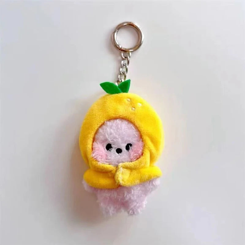 Pendentif clé mignon de la série Line Friends Fruit Series Shooky Tata, cadeau pour enfants, collection de jouets, pendentif pour sac d'école, décoration intérieure