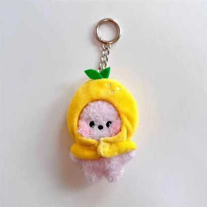 Pendentif clé mignon de la série Line Friends Fruit Series Shooky Tata, cadeau pour enfants, collection de jouets, pendentif pour sac d'école, décoration intérieure