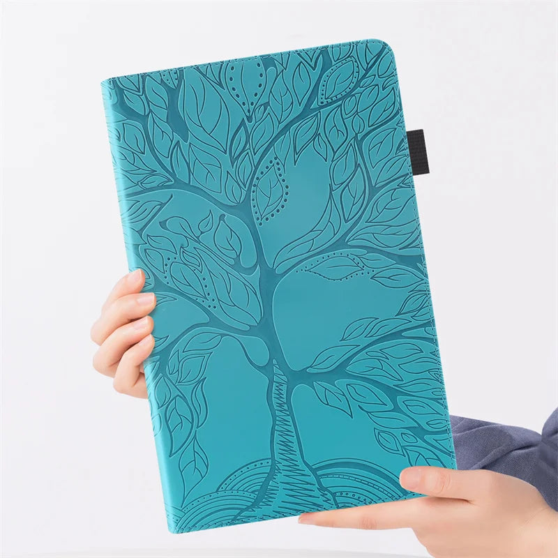 Coque for iPad Mini 7 Case 8.3" Embossed Tree PU Leather Flip Cover for Funda iPad Mini 2024 Mini 7th 6th Generation Case Cover