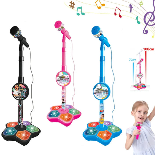 Musical Microphone Speaker With Popular Song Music Instrument Toys Brain-Training Educational Toy Birthday Gift for Girl Boy