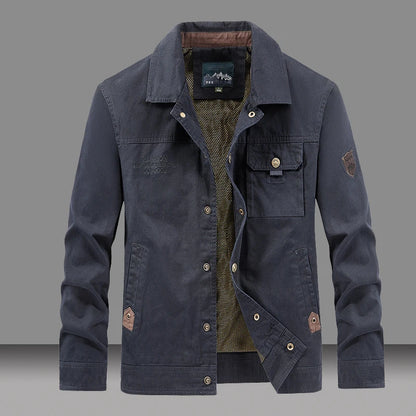 Vestes en coton pour hommes, tendance, printemps-automne, vêtements d'extérieur, coupe-vent, col rabattu, vestes tactiques, 5XL