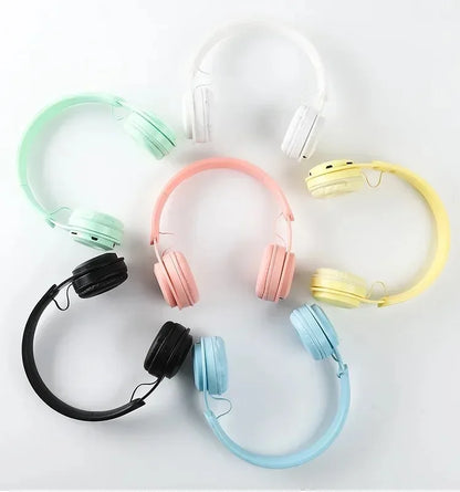 Y08 Macaron Wireless Bluetooth Headphones With Microphone Wired Earphones Gaming Headset Gamer Mp3 Players Choice Kids Gifts