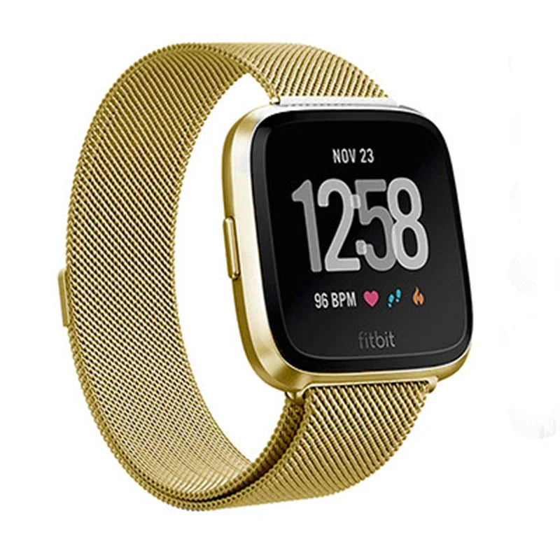 Metal Loop Strap For Fitbit Versa 2 Lite Sense Band Wrist  Replacement Magnetic Bracelet For fit bit versa 3 4 blaze Watchband