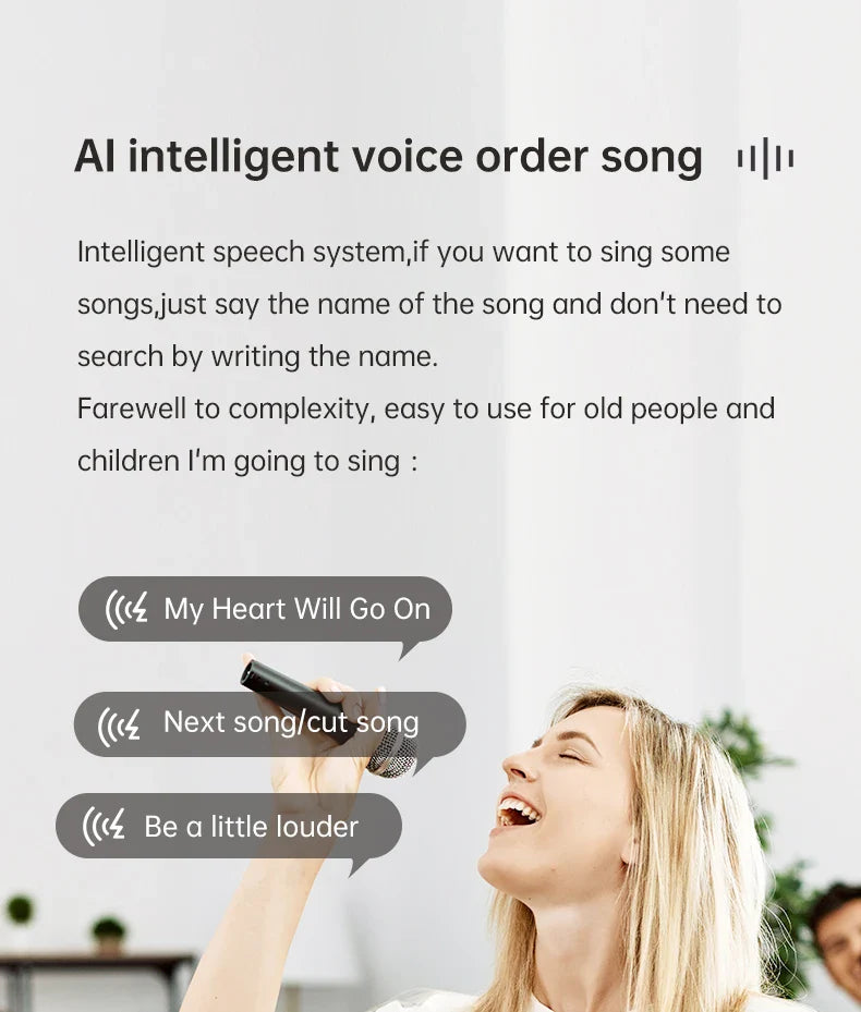 All-in-One KTV Touch Screen Wireless Smart Party Bluetooth Android System Powerful Machine Karaoke Players Speaker With Mic