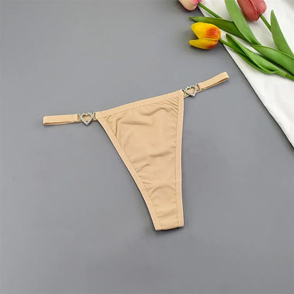 3PCS Rhinestone Strap G-String