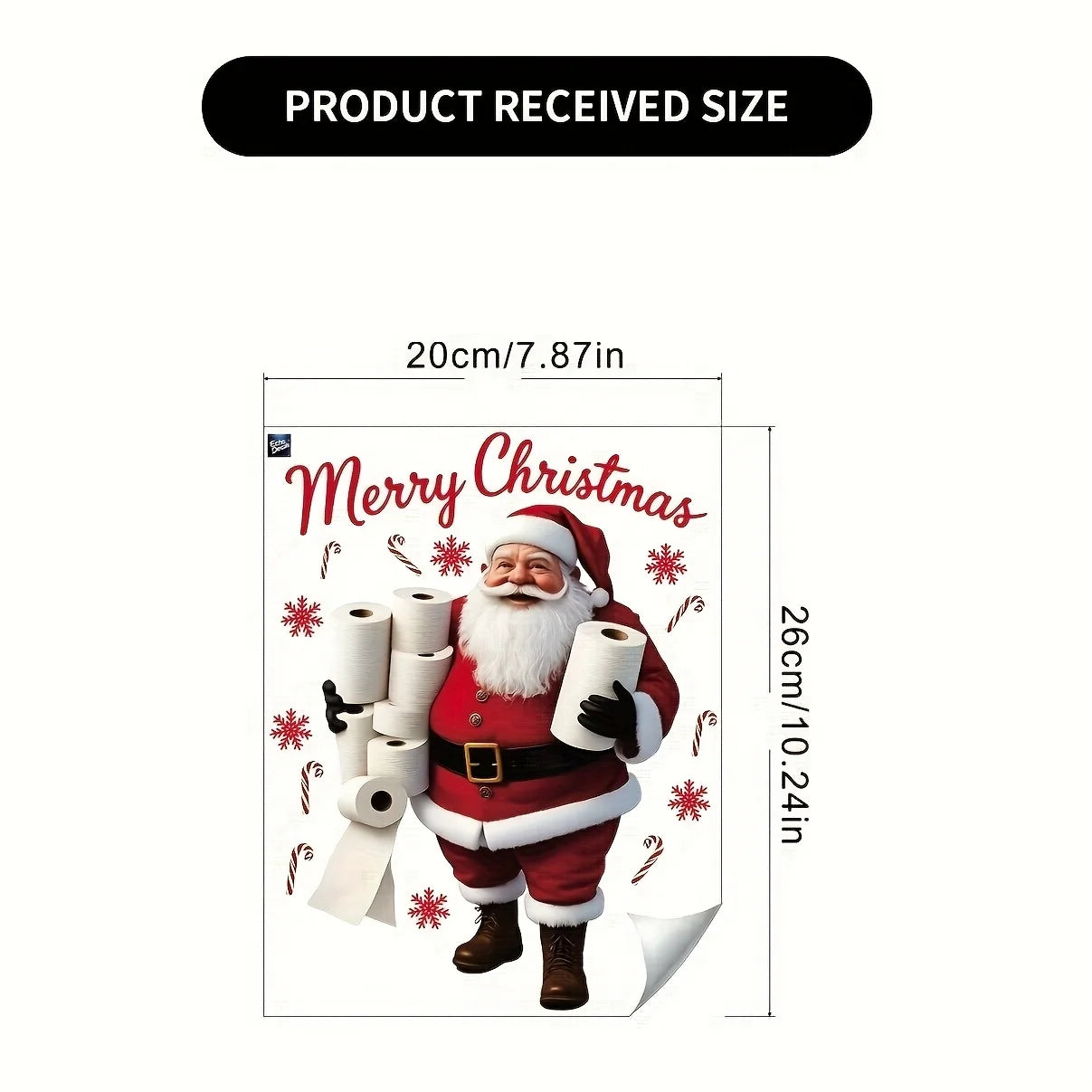 1 feuilles joyeux noël Santa toilette autocollants amovibles PVC pour la décoration intérieure toilette décalcomanie Navidad Natal nouvel an décors cadeau 2026