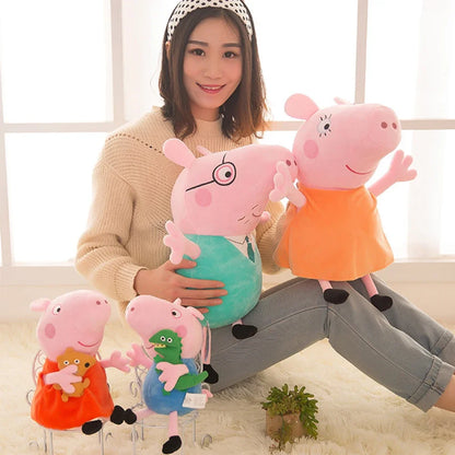 30CM Peppa Pig Toys Kawaii Piggy George Piggy Daddy Piggy Mummy Cartoon Dolls Children's Room Decoration Cushions Pillows Gifts