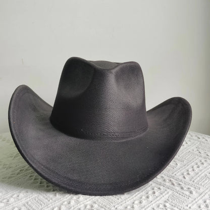Faux Leather Western Cowboy Hats Men Women retro cowboy hats big brim cowgirl hat knight hat men chapeau ковбойская