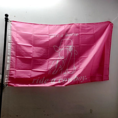 Cowgirl Western Flag - 90x150cm Funny Polyester Banner - Trendy College Dorm Decor for Girls, Room Wall Hanging Decoration