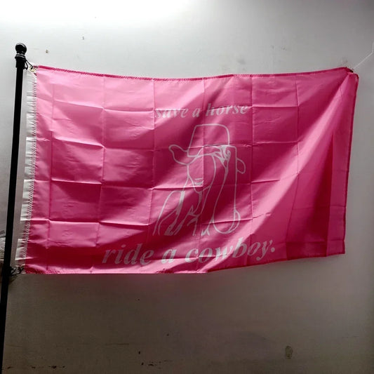 Cowgirl Western Flag - 90x150cm Funny Polyester Banner - Trendy College Dorm Decor for Girls, Room Wall Hanging Decoration