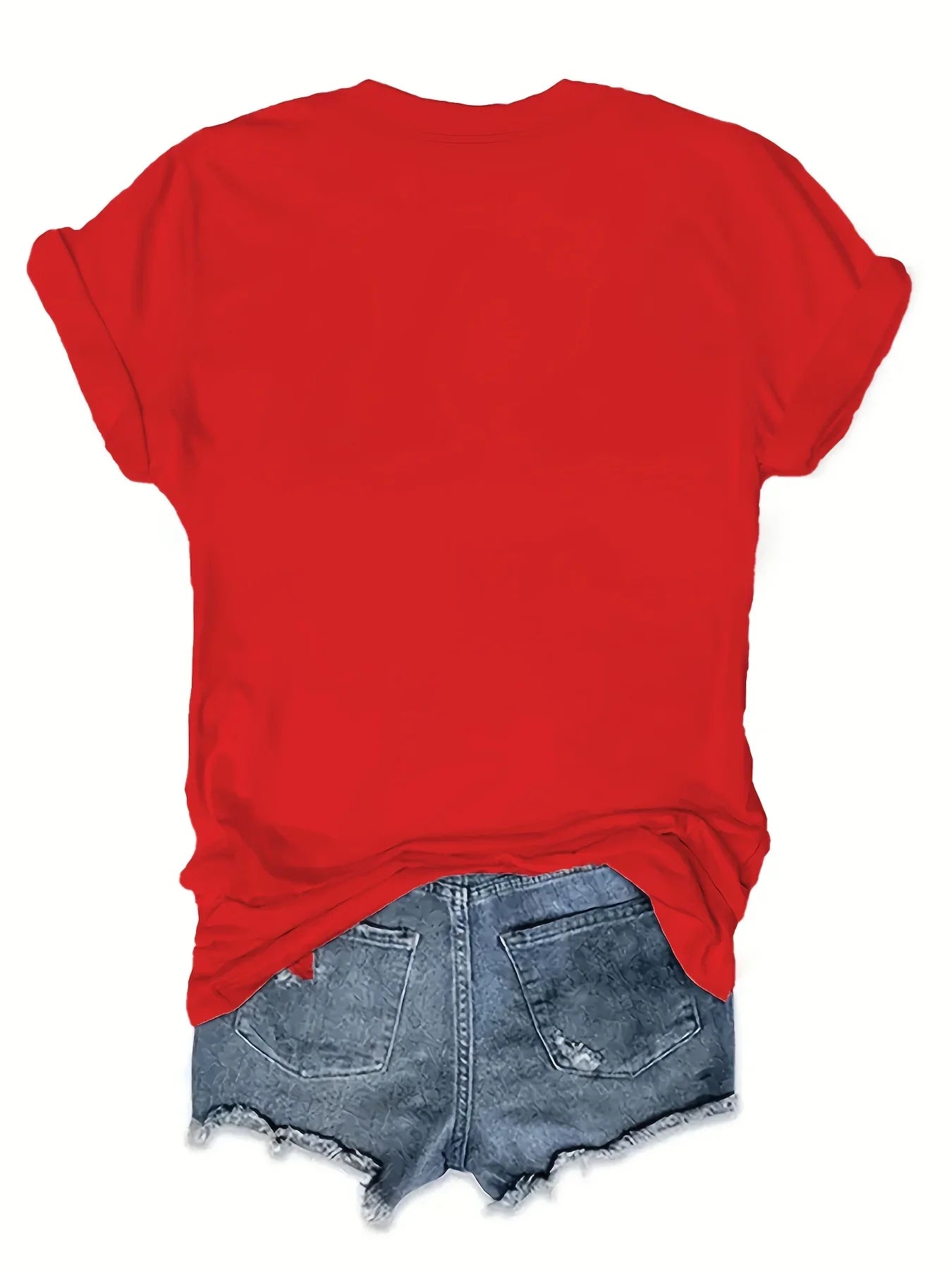 T-shirt imprimé à manches courtes de la série Western Cowboy, tendance et décontracté, polyvalent, longueur standard pour toutes les saisons