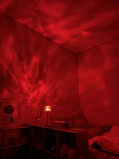 LED High Footed Water Ripple Atmosphere Desk Lamp Romantic Couple Gift Indoor Bedroom Projection Night Light