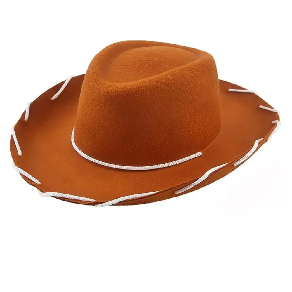Accessoire de Cowboy chapeau de Cowboy Performance Costume de Cosplay chapeau de princesse en feutre accessoire habillage réglable chapeau de fête d'enterrement de vie de jeune fille femmes