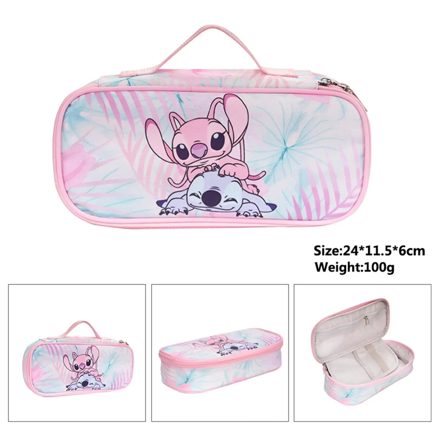 Anime Stitch Fully Printed Flap Pen Bag Stationery Box Pencil Case Primary and Secondary School Student School Bag Cartoon
