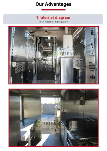 Modern Mobile Food Truck Pink Concession Trailer Ice Cream Cart Stainless Kitchen Hot Dog Pizza Van Juice Snack Bar