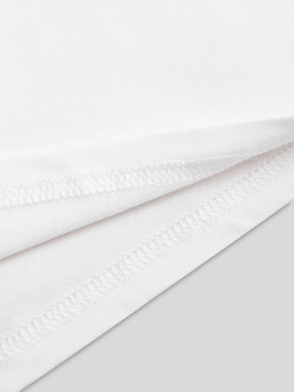 T-shirt imprimé à manches courtes et col rond avec imprimé graphique de cow-girl et cheval, idéal pour l'été ou le printemps