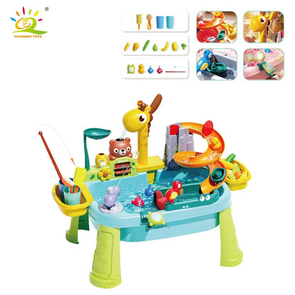 Children's kitchen toys electric fun water play water wash basin fishing dishwashing home role-playing baby early education toys