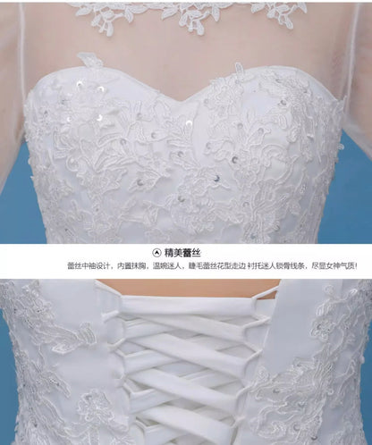 MDYS-A855#Robe de mariée coréenne à col rond et longueur au sol, nouvelle collection été 2024, vente en gros, à bas prix, sur mesure, grande taille, en provenance de Chine