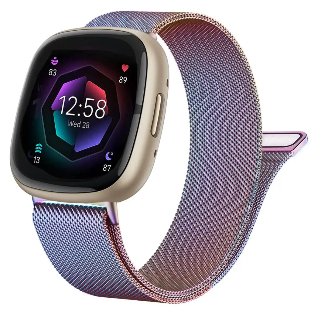 Milanese Loop strap for Fitbit versa 4 3 Band Sense/Lite Magnetic watchband correa Stainless Steel metal Bracelet Fitbit versa 2