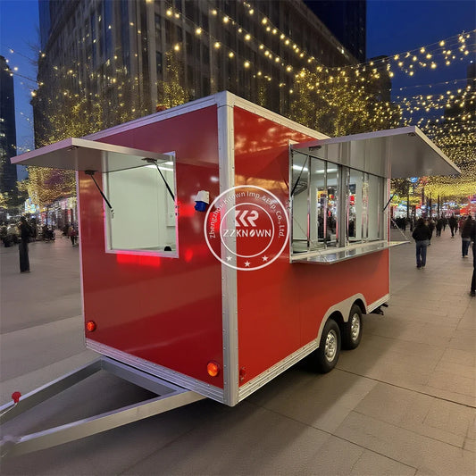 Concession Food Truck Fully Equipped Street Restaurant Coffee Snack Cart Mobile Concession Food Trailer With Full Kitchen