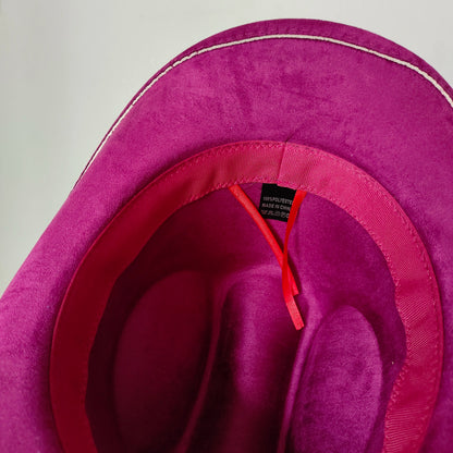 Classic Suede Leather 7.5CM Western Cowboy Women's Fedora Hat Men's Church Jazz Hat Fashion Travel Party Hat Denim Hat 2025