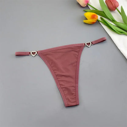 3PCS Rhinestone Strap G-String