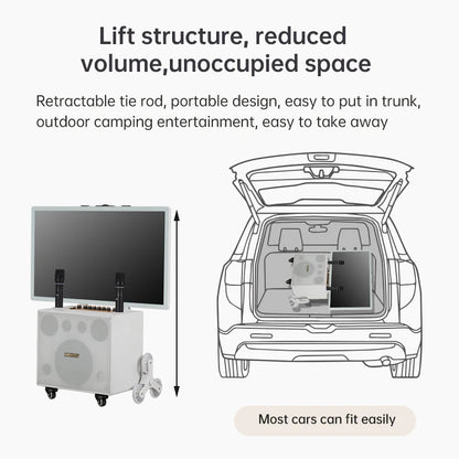 All-in-One KTV Touch Screen Wireless Smart Party Bluetooth Android System Powerful Machine Karaoke Players Speaker With Mic