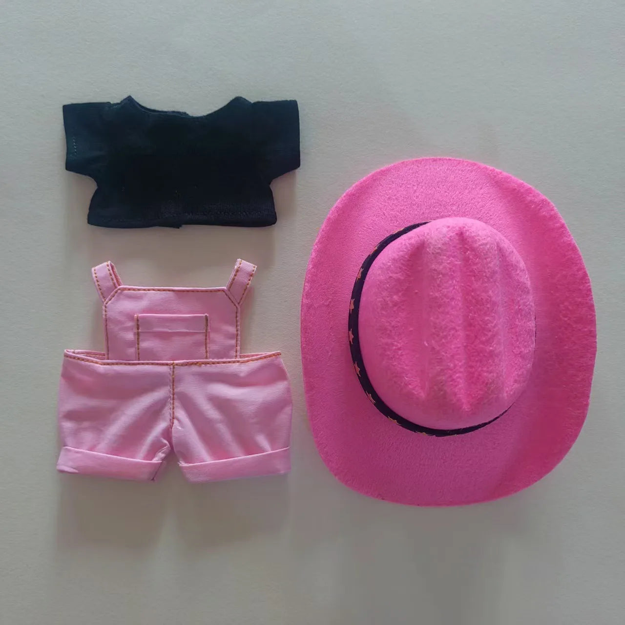 Tenue de poupée Labubu de 15 à 17 cm - Ensemble de vêtements style cowboy avec chapeau et accessoires | Accessoires Labubu | Labubu
