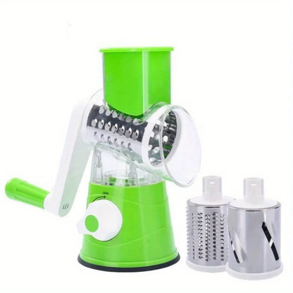 1 Set Super Efficient 3-in-1 Cheese Grater & Vegetable Slicer - Manual Food Processor for Effortless Kitchen Prep