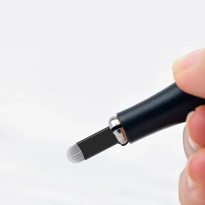 100 pièces Laminas Microblading 18U lames 0.18mm maquillage Semi-permanent Nano Tebori aiguilles pour manuel sourcils lèvres stylo de broderie