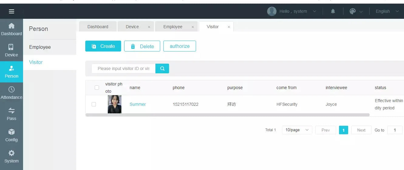 HFSecurity FR05 lecteur de carte RFID à reconnaissance faciale tout-en-un Wifi système de contrôle d'accès de présence lecteur de détection de visage