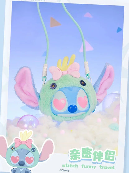New Genuine Stitch Funny Travel Series Crossbody Bag Vinyl Face Bags Blind Box Trendy Toys Guaihaobei Stitch Mystery Box As Gift