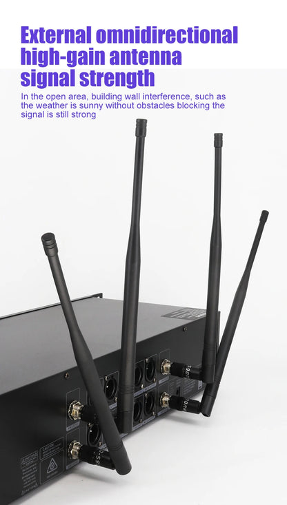 KATELEIYU UHF High end karaoke stage performance, wedding family KTV, party professional 8-channel wireless microphone system