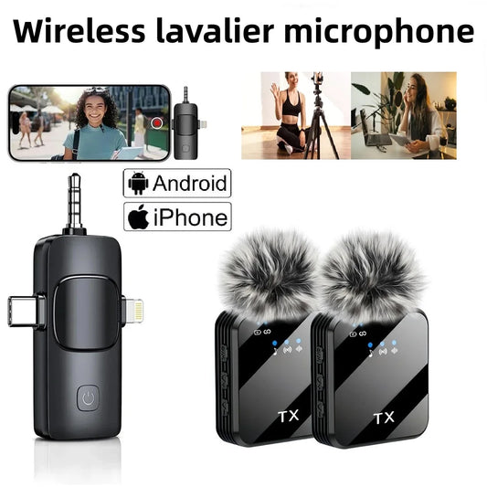 Microphone Lavalier professionnel sans fil, spécial pour la diffusion en direct et l'enregistrement du son clair sans délai de longue distance