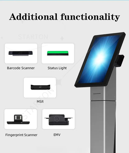 MASUNG MS-S11 système de commande de kiosque en libre-Service tout en un support de sol POS kiosques de commande de nourriture kiosque de paiement en libre-service